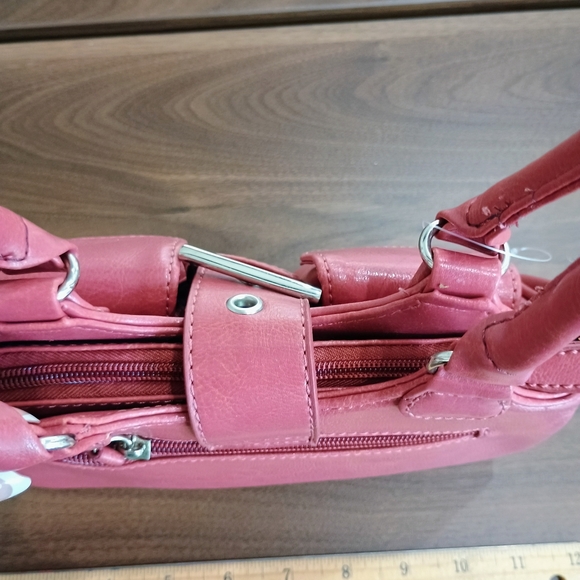 Pink Vegan Leather Handbag - Picture 3 of 4